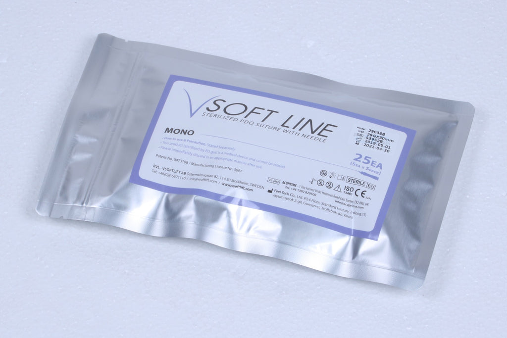 V Soft Line PDO Thread Lifting Mono 29G Needle 30 mm USP 6-0 29036B 25 Pack