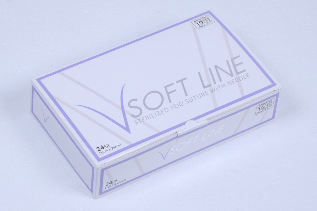V Soft Line PDO Thread Lifting Barb Star 19G x 100 mm USP 3-0 CX19100TWG 24 Pack