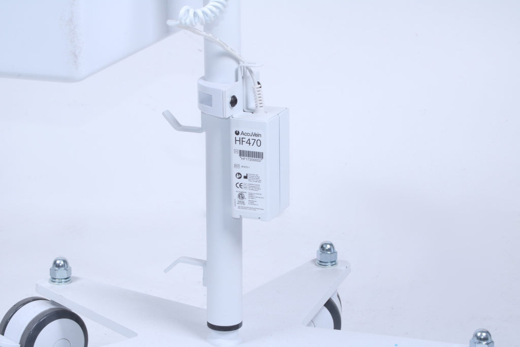AccuVein HF470 Vein Finder Illuminator Rolling Cart Wheeled Stand & Power Supply