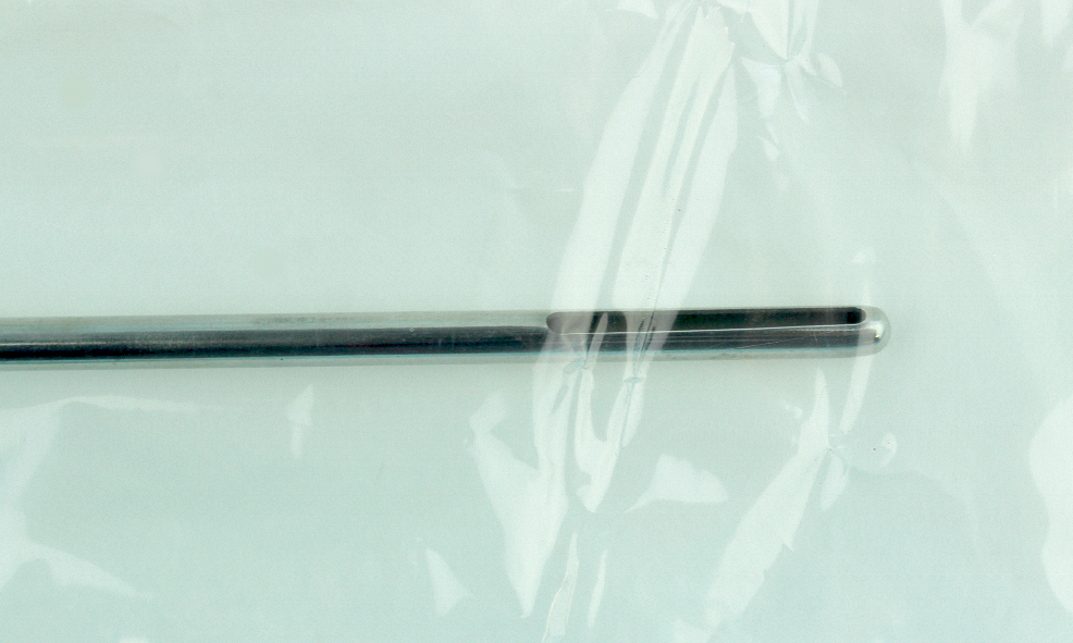 One Large Hole Injector Cannula with Needle Infiltration Handle - Green Metal