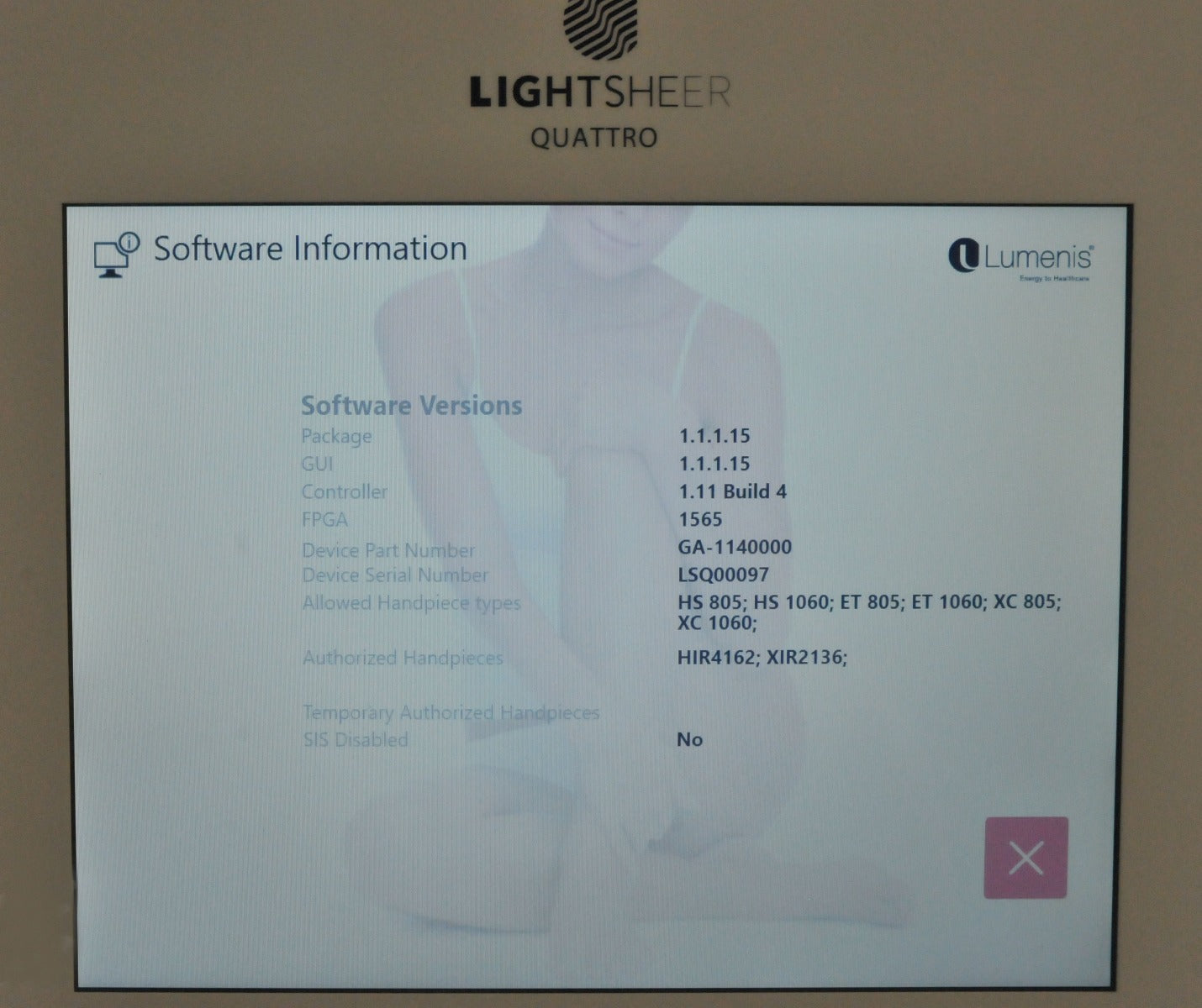 2019 Lumenis LightSheer Quattro Diode Laser Hair Removal Light Sheer 805 1060 nm