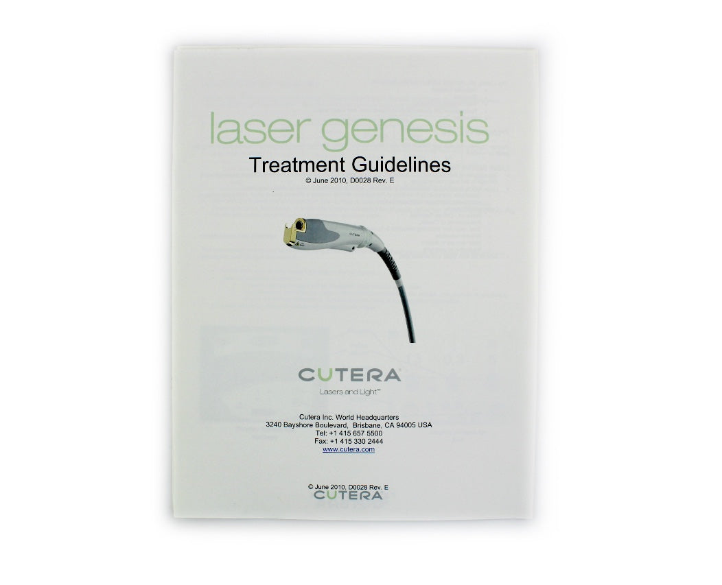 Cutera Laser Genesis Treatment Guidelines June 2010 Manual