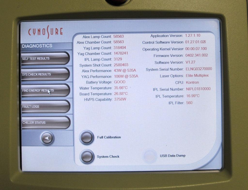 2011 Cynosure Elite MPX 755 1064 Alex NdYAG IPL Laser Hair Removal Lesions Veins