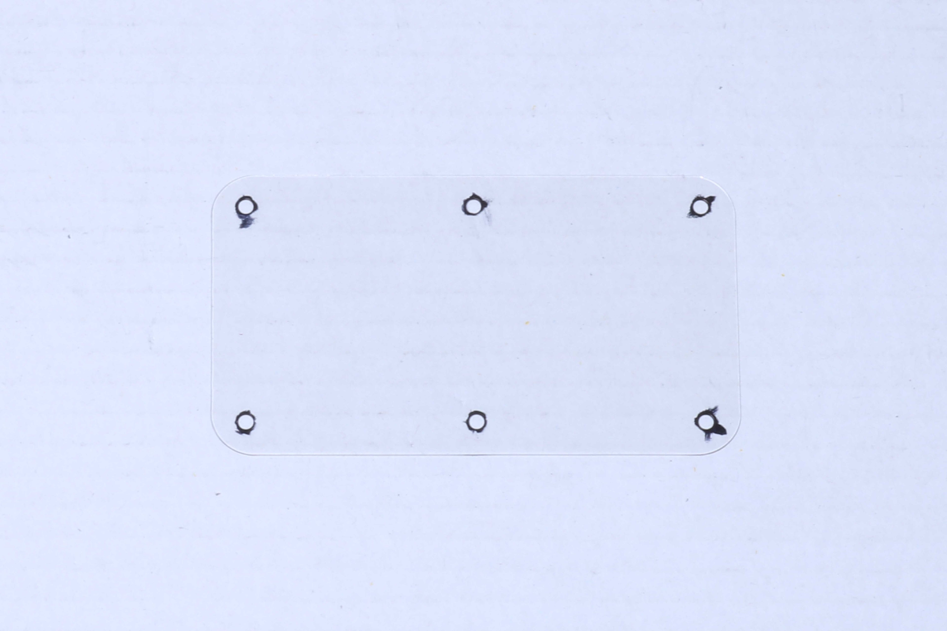Solta LipoSonix Treatment Matrix Marking Template Small 4 3/16" 2 3/8" Outline