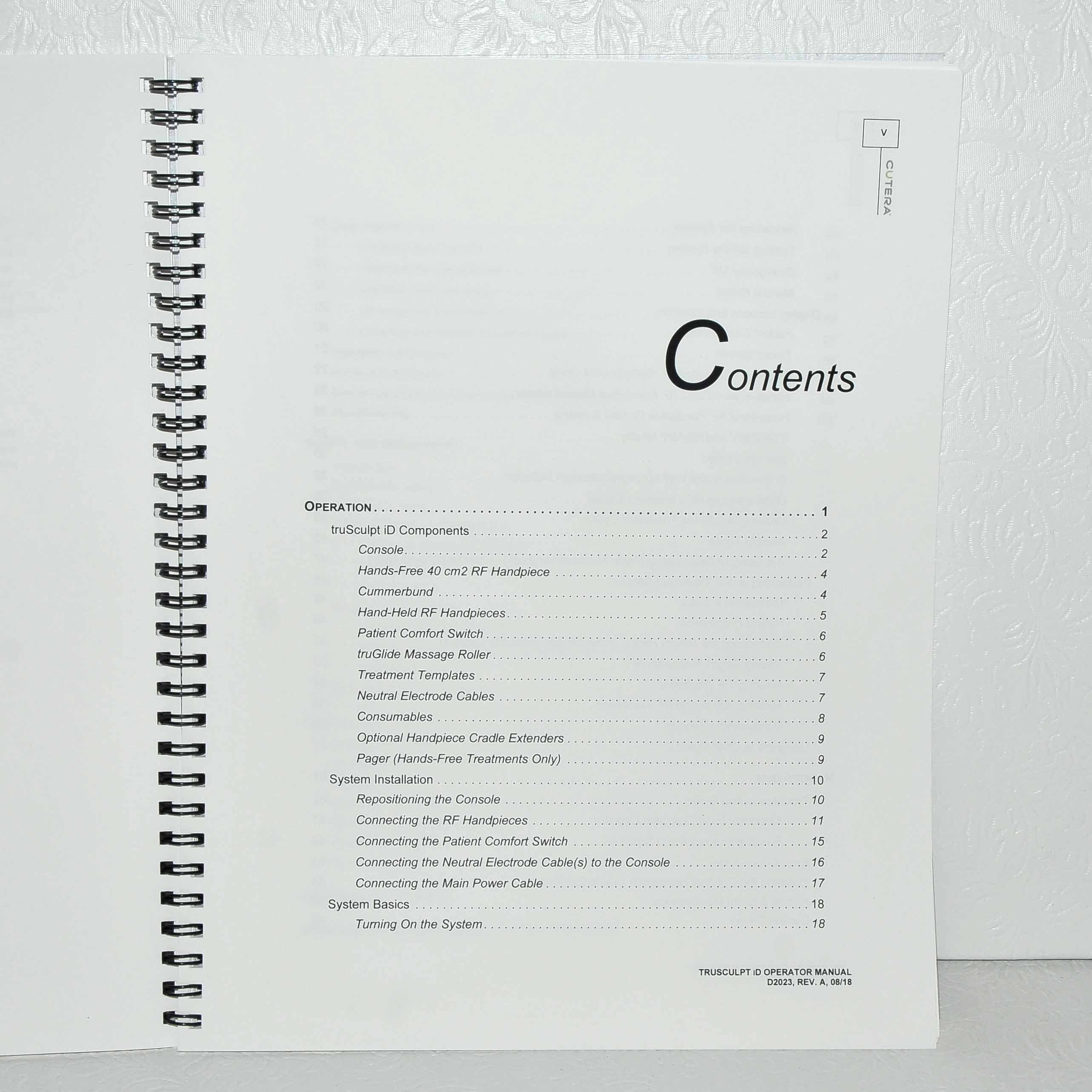 Cutera truSculpt iD Operator Manual User Training Treatment Guide Book D2023