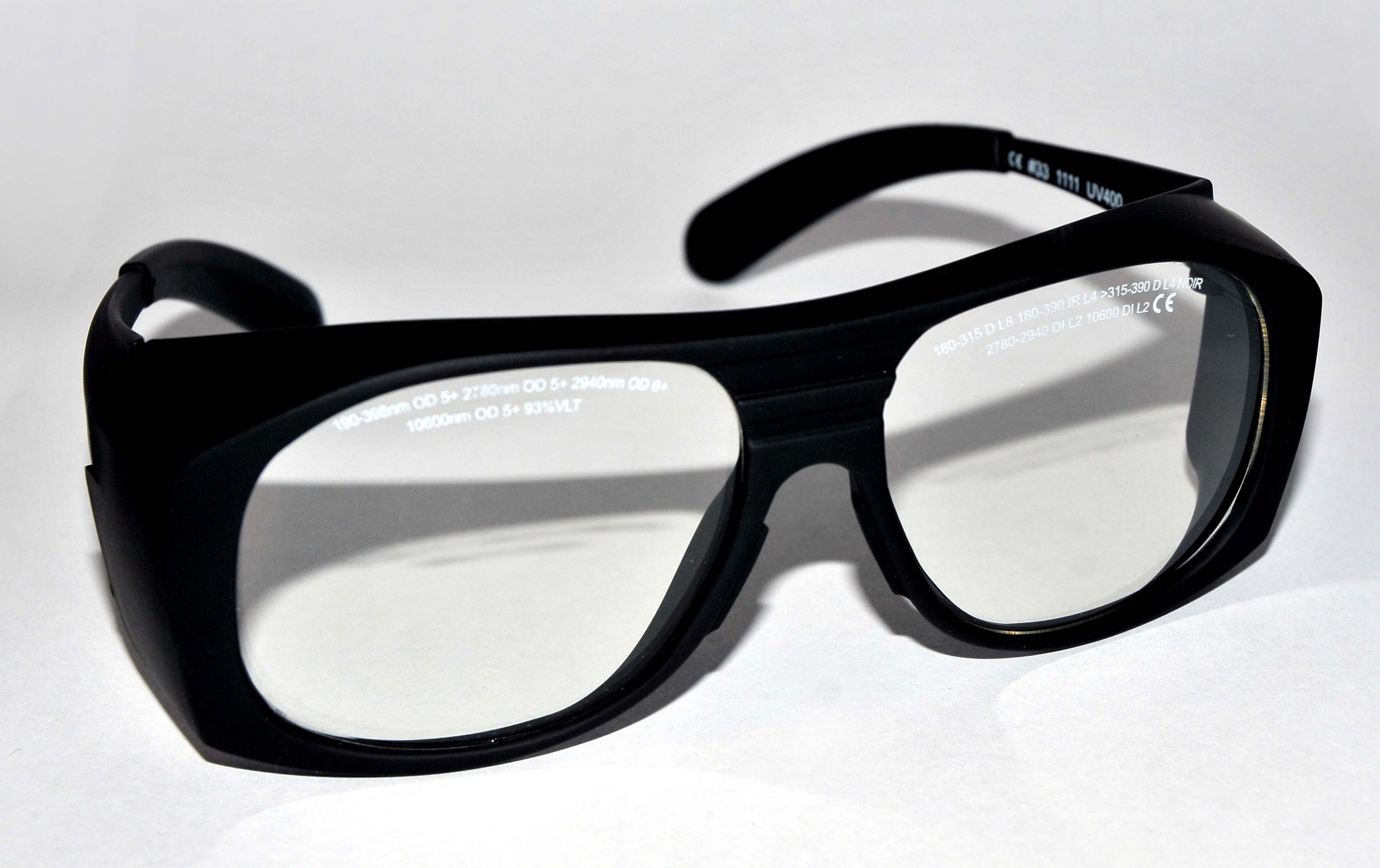 ALMA Laser CO2 ERBIUM Clear Safety Glasses UV400 190-398 nm 2940 w/Case