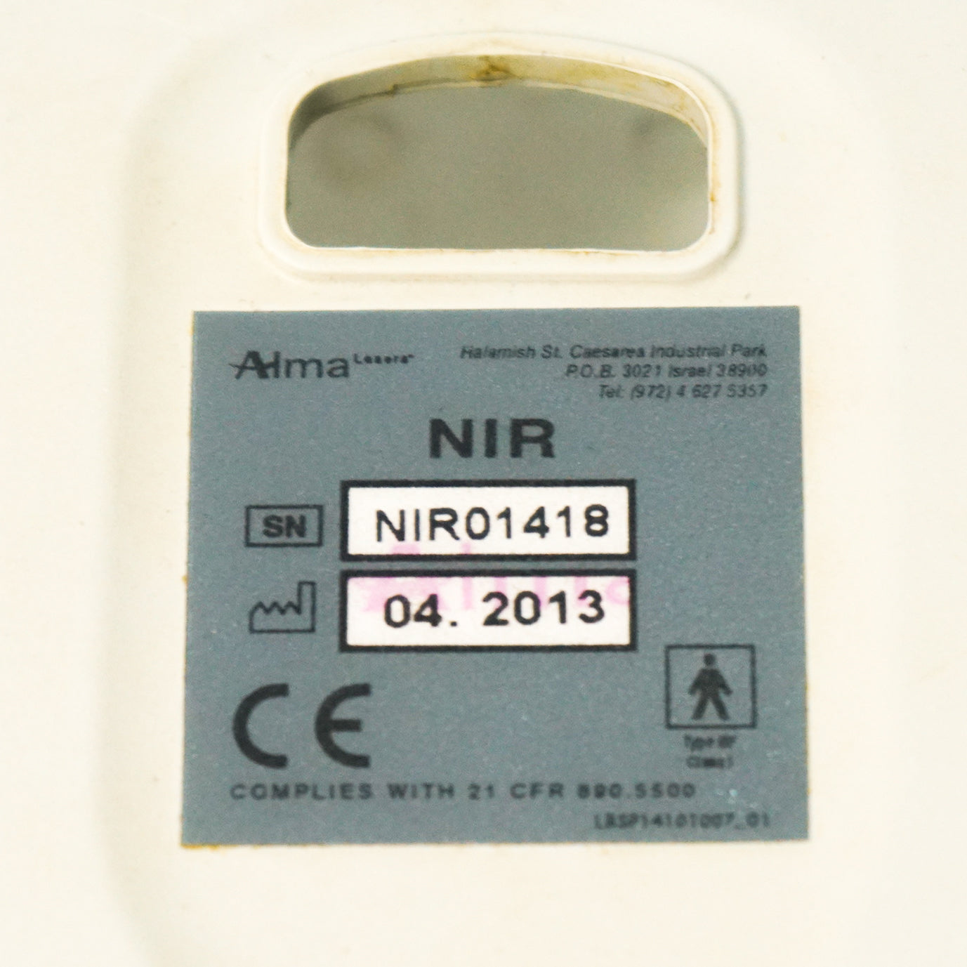 ALMA Lasers - HANDPIECE COUPLING COVER Connector - S/N: NIR01418 *PARTS AS IS*