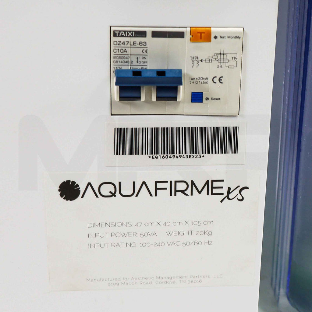 AMP AquafirmeXS System Serial Label