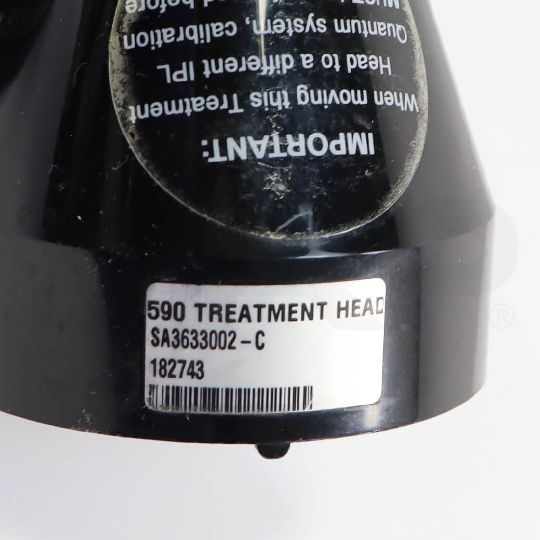 Lumenis IPL Quantum SR 590nm Photorejuvenation Handpiece Label