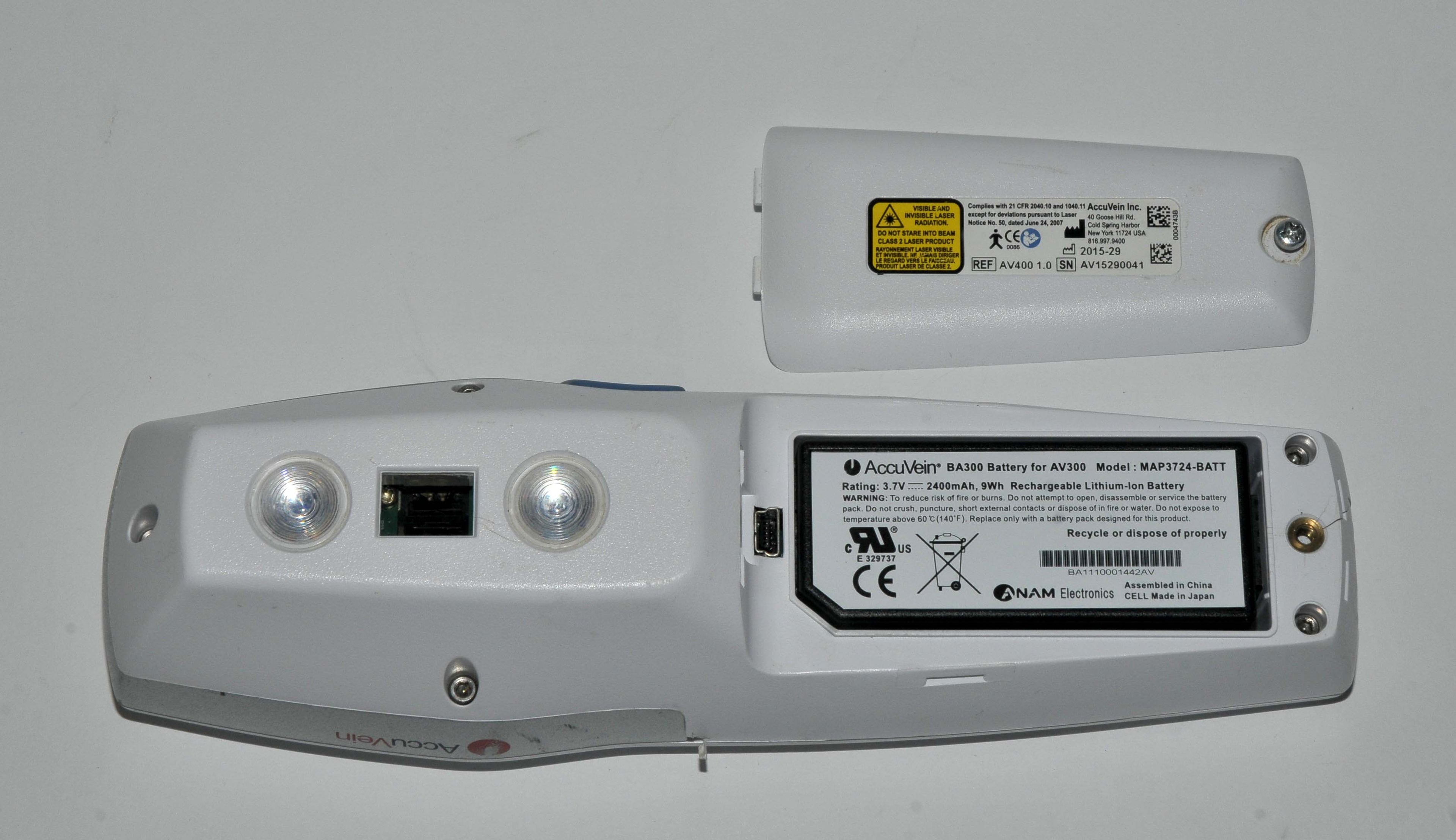 AccuVein AV400 Portable Vein Finder Transilluminator 2015 ** PARTS * AS-IS **