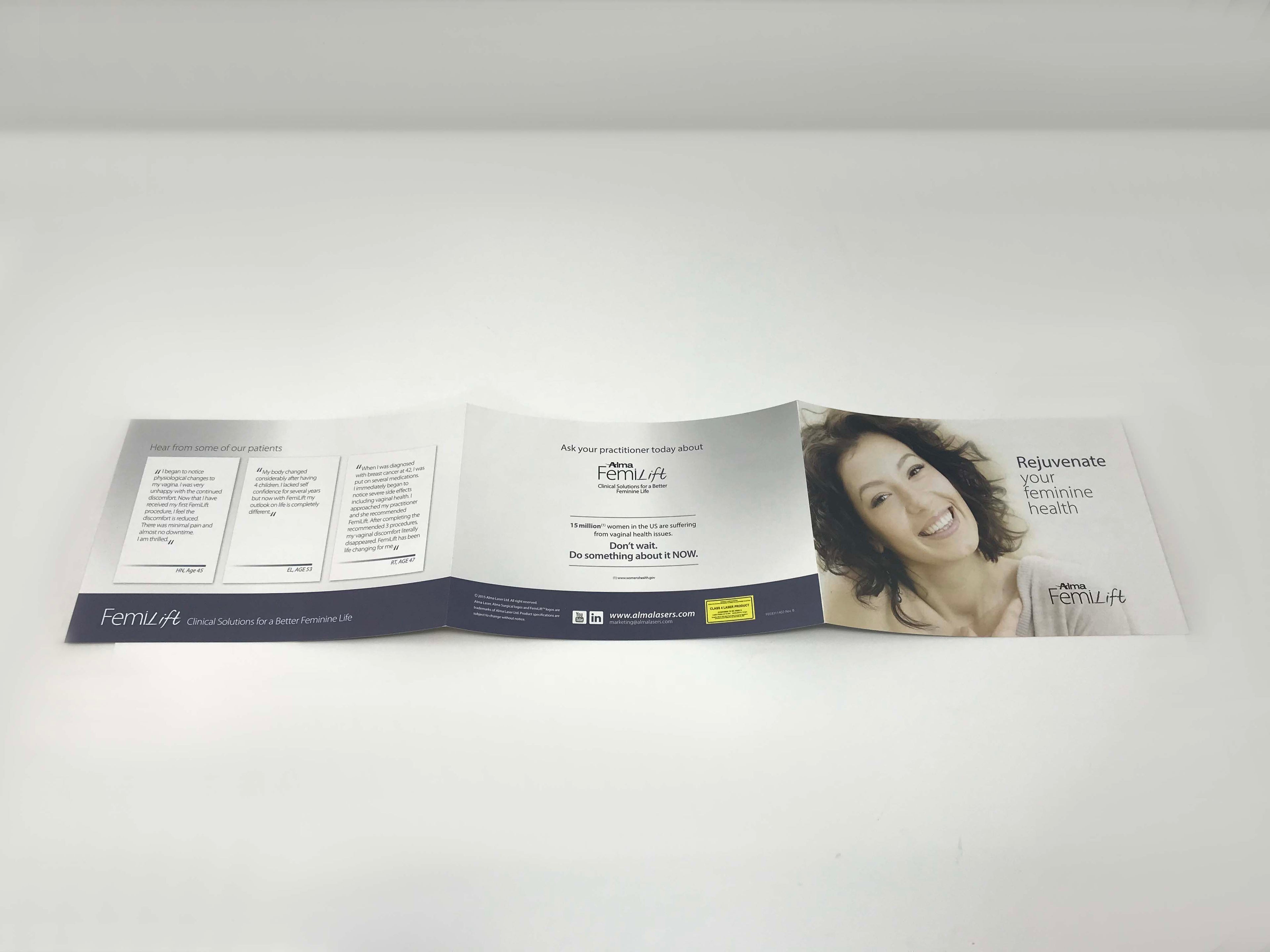 Alma FemiLift Pixel CO2 Feminine Rejuvenation Laser Patient Brochures 16 Pack