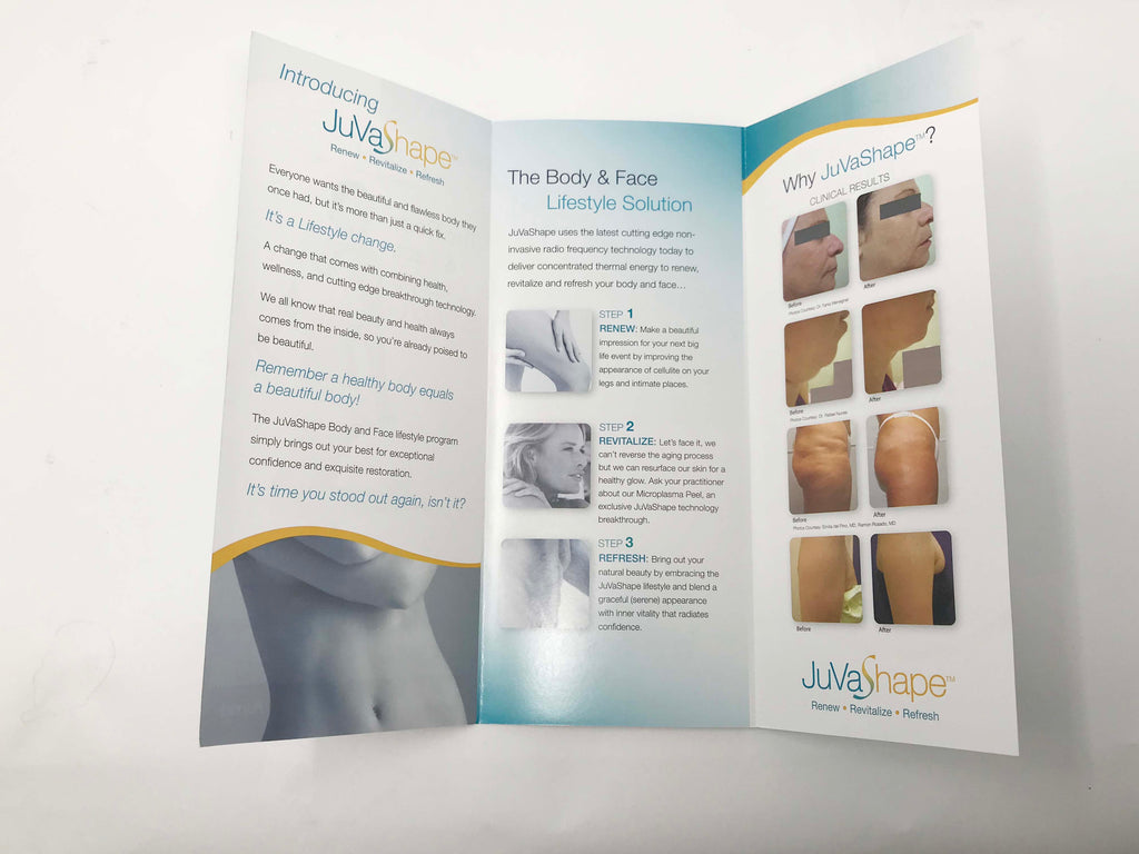 Alma JuvaShape RF Skin Tightening Body & Face Contouring Patient Brochures 110ct