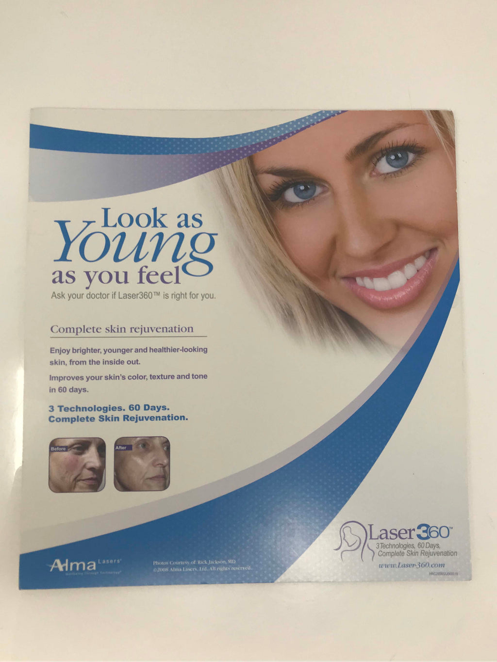 Alma Laser 360 Complete Skin Rejuvenation Treatment Plan Marketing Lobby Sign