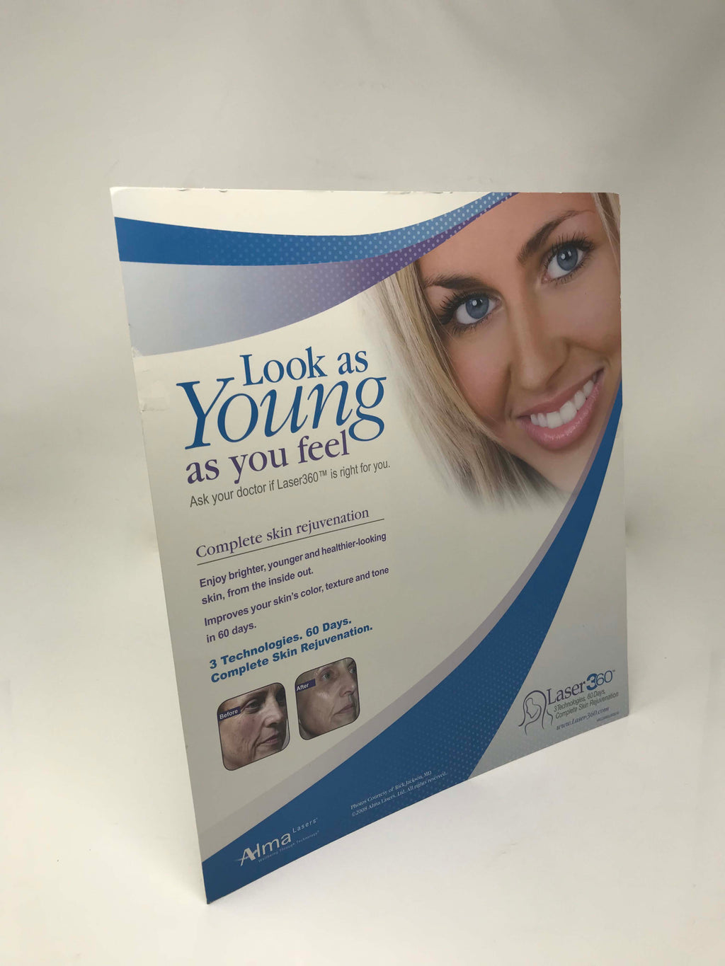 Alma Laser 360 Complete Skin Rejuvenation Treatment Plan Marketing Lobby Sign
