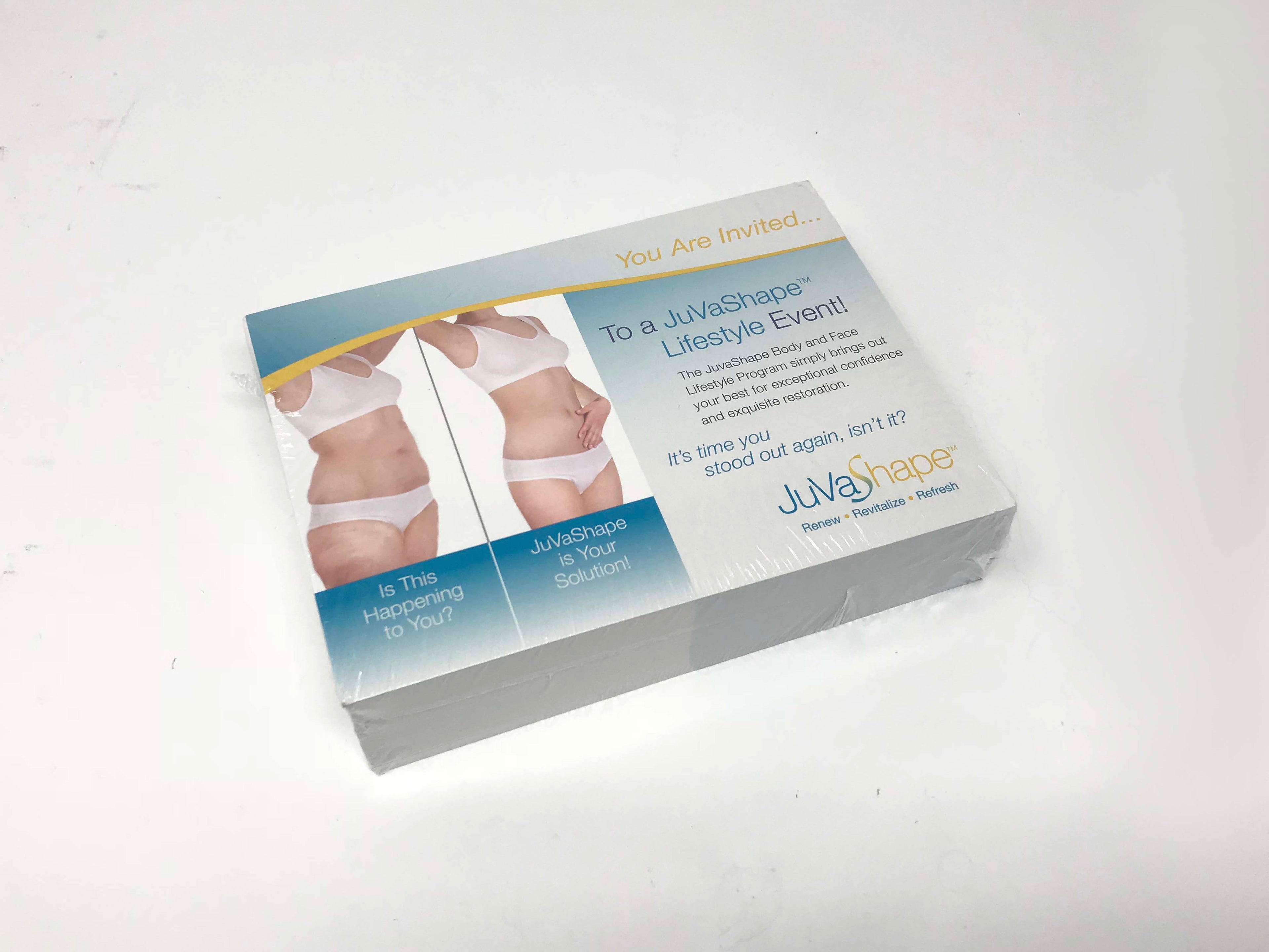 Alma Laser JuvaShape RF Body & Face Contouring Marketing Card Large Flyer 100/ct