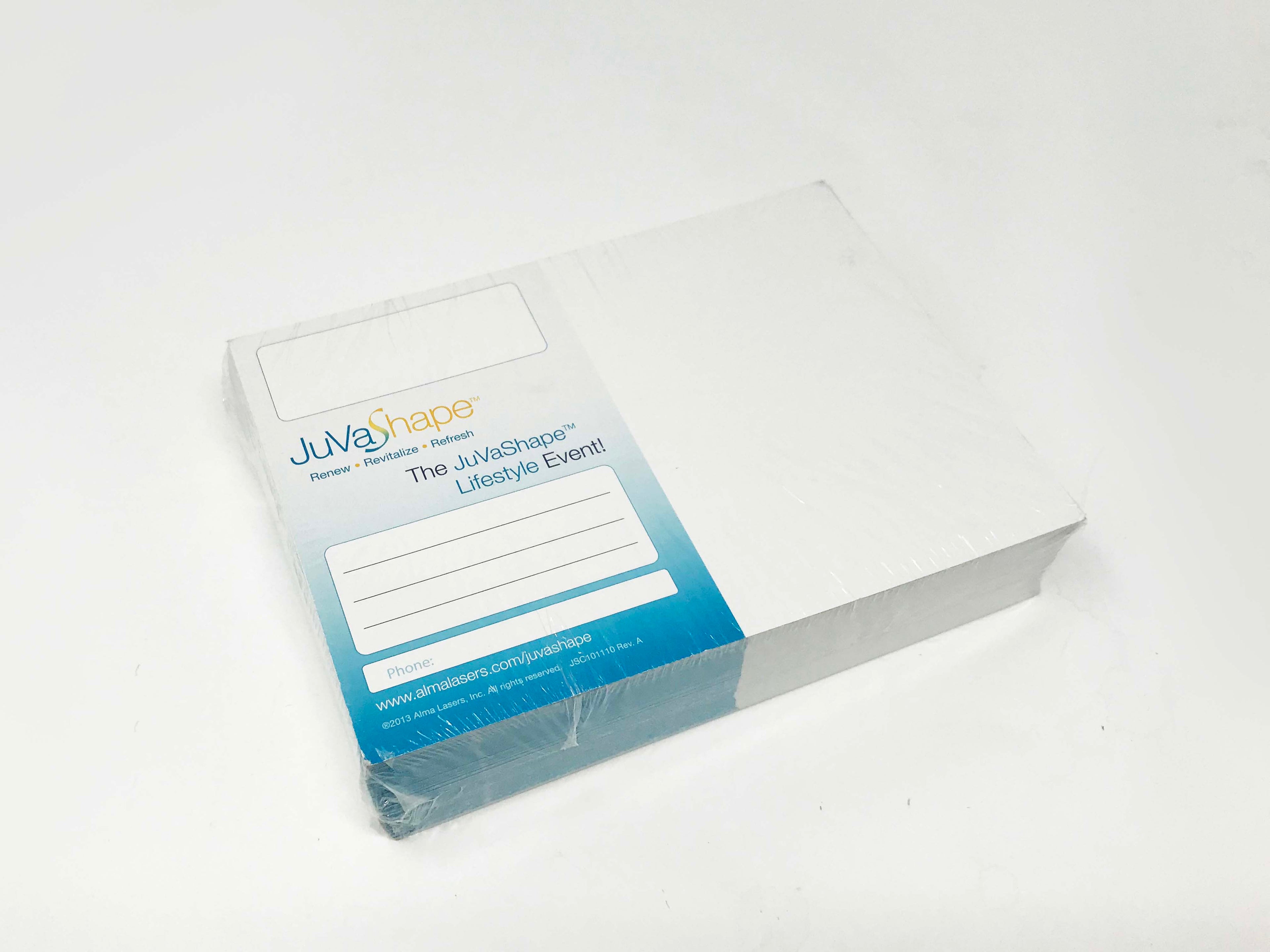 Alma Laser JuvaShape RF Body & Face Contouring Marketing Card Large Flyer 100/ct