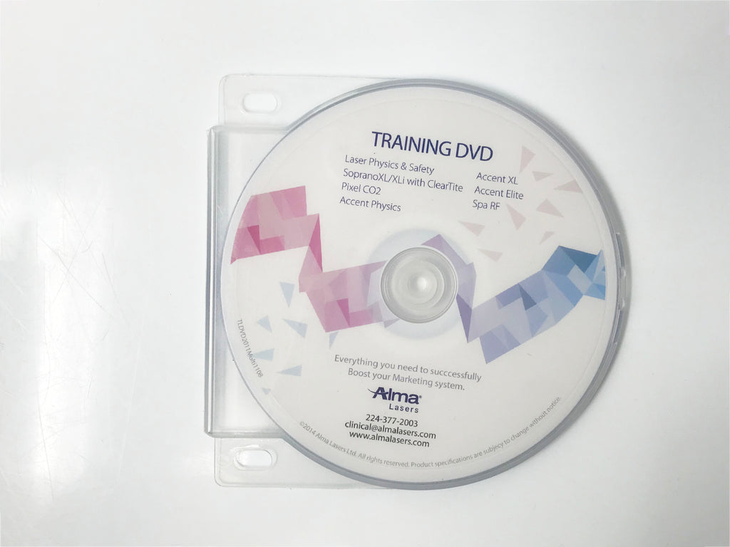 Alma Lasers Accent Soprano Pixel Laser Physics Safety and Marketing Training DVD