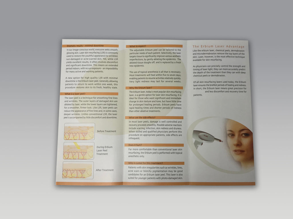 Alma Lasers Er YAG Gentle Peel Erbium Laser Skin Resurfacing Patient Brochures