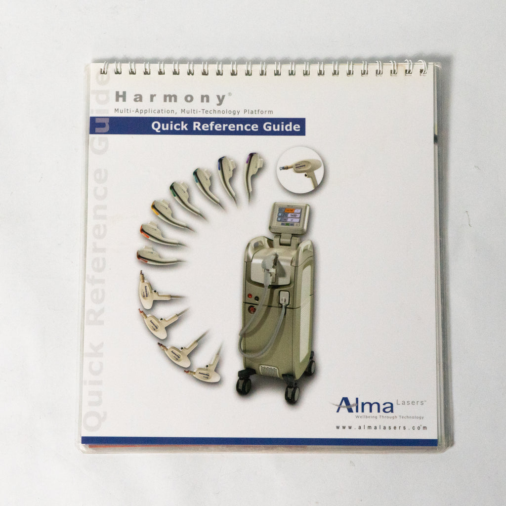 Alma Lasers HARMONY Quick Reference Guide - 13 Pages - Handpiece Overview