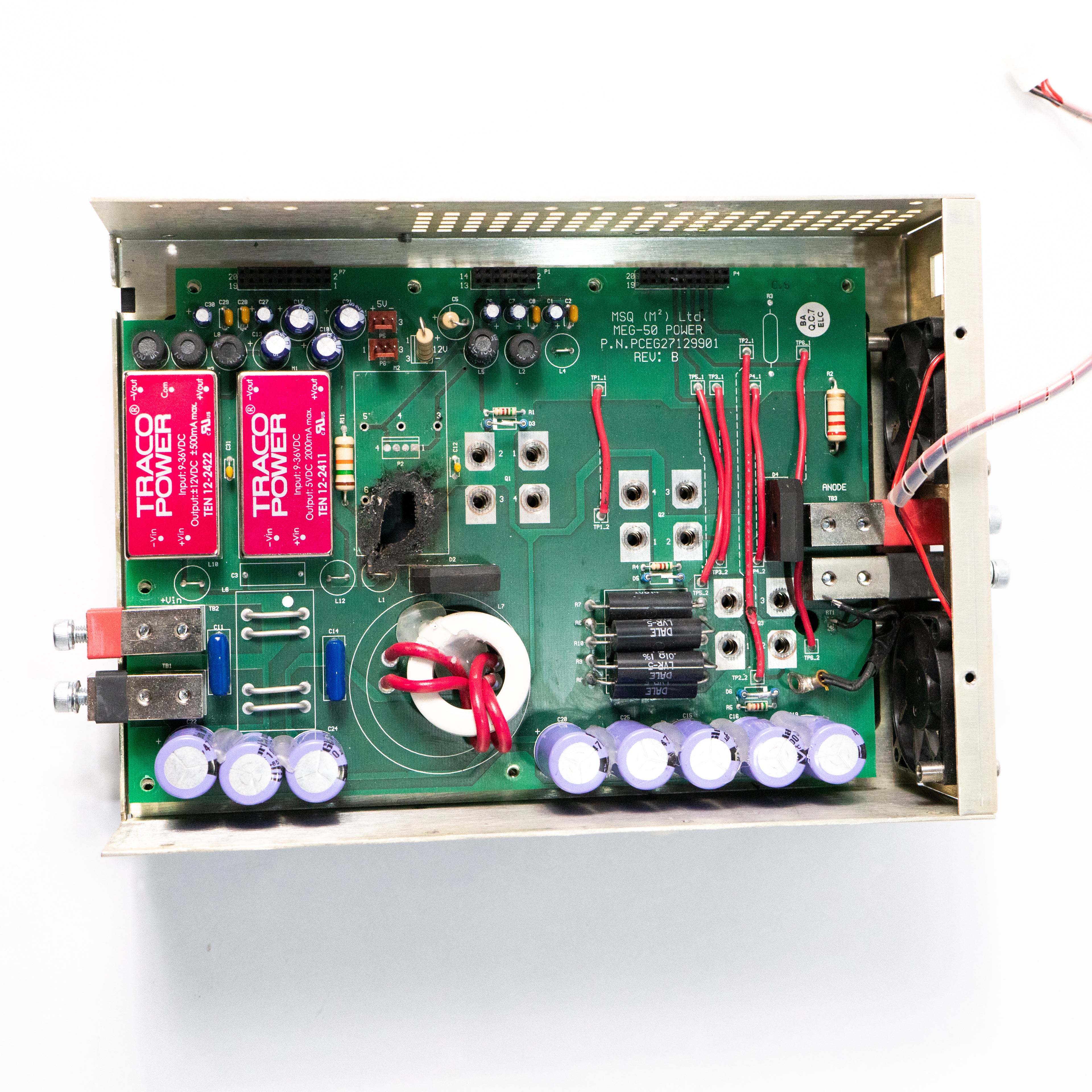 Alma Lasers POWER SUPPLY UNIT MEG50 0488 **Parts only AS-IS** Burnt PCB