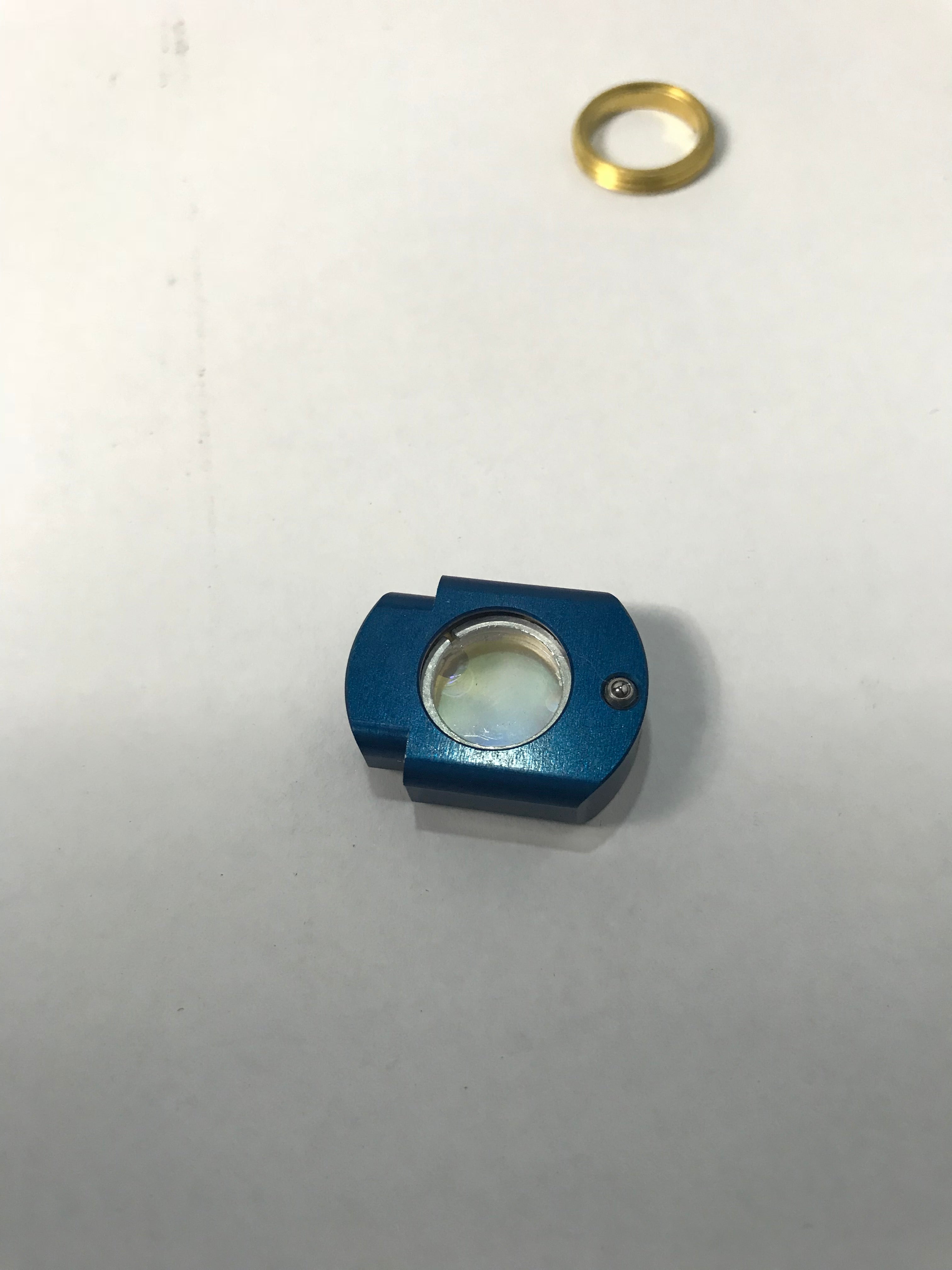 Alma Pixel 1064 Nd:YAG Focusing Lens Distance Gauge Tip 5x5 Blue BAD LENS PARTS