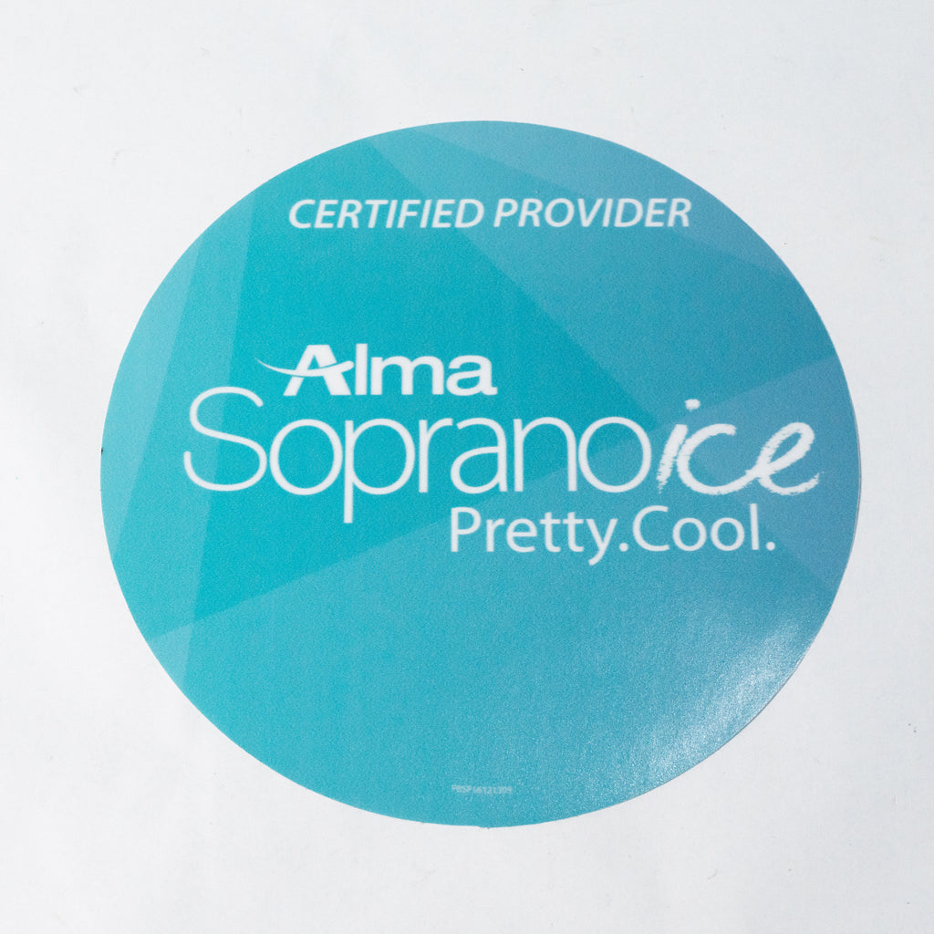 Alma Soprano ICE " CERTIFIED PROVIDER - Pretty Cool " 8" Round Decal