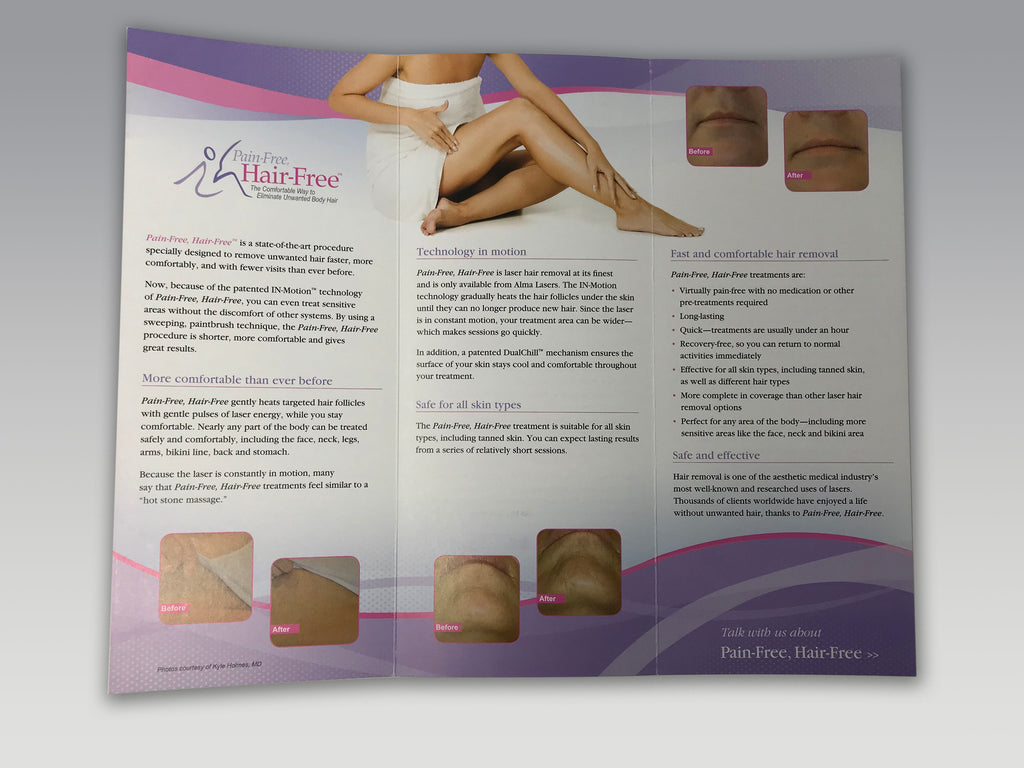 Alma Soprano Laser Pain Free Hair Free Hair Removal Procedure Patient Brochures