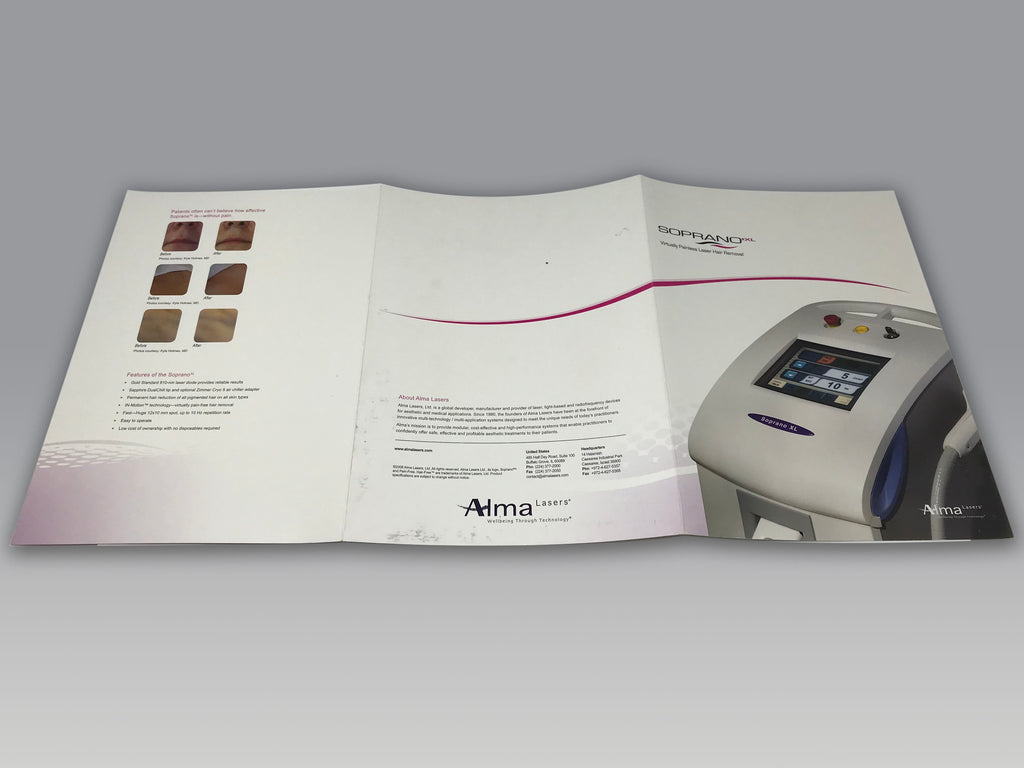 ALMA Soprano XL Laser Hair Removal Platform Marketing Outline Sales Brochure