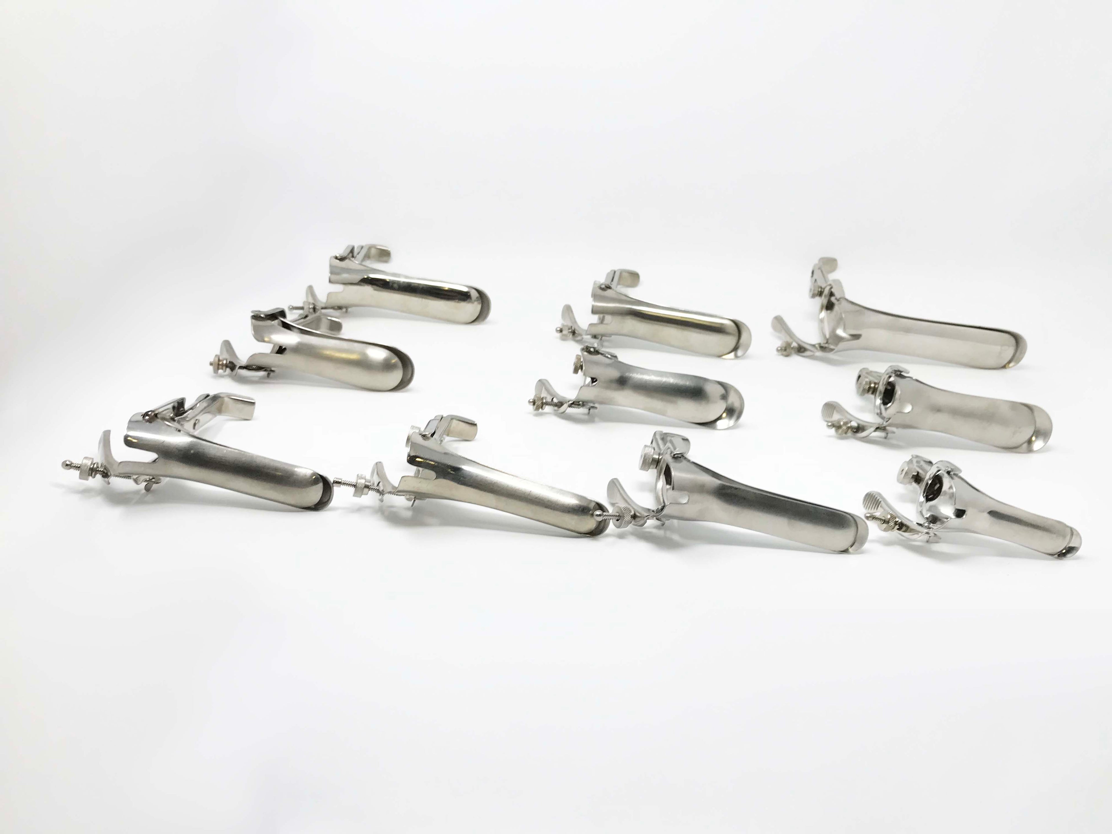 Assorted Size Cusco Vaginal Speculums Stainless Steel Gynecological 10 Piece Lot