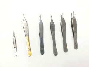 Assorted Stainless Steel Surgical Adson Tissue Forceps Tweezers Mouse Teeth 5pcs