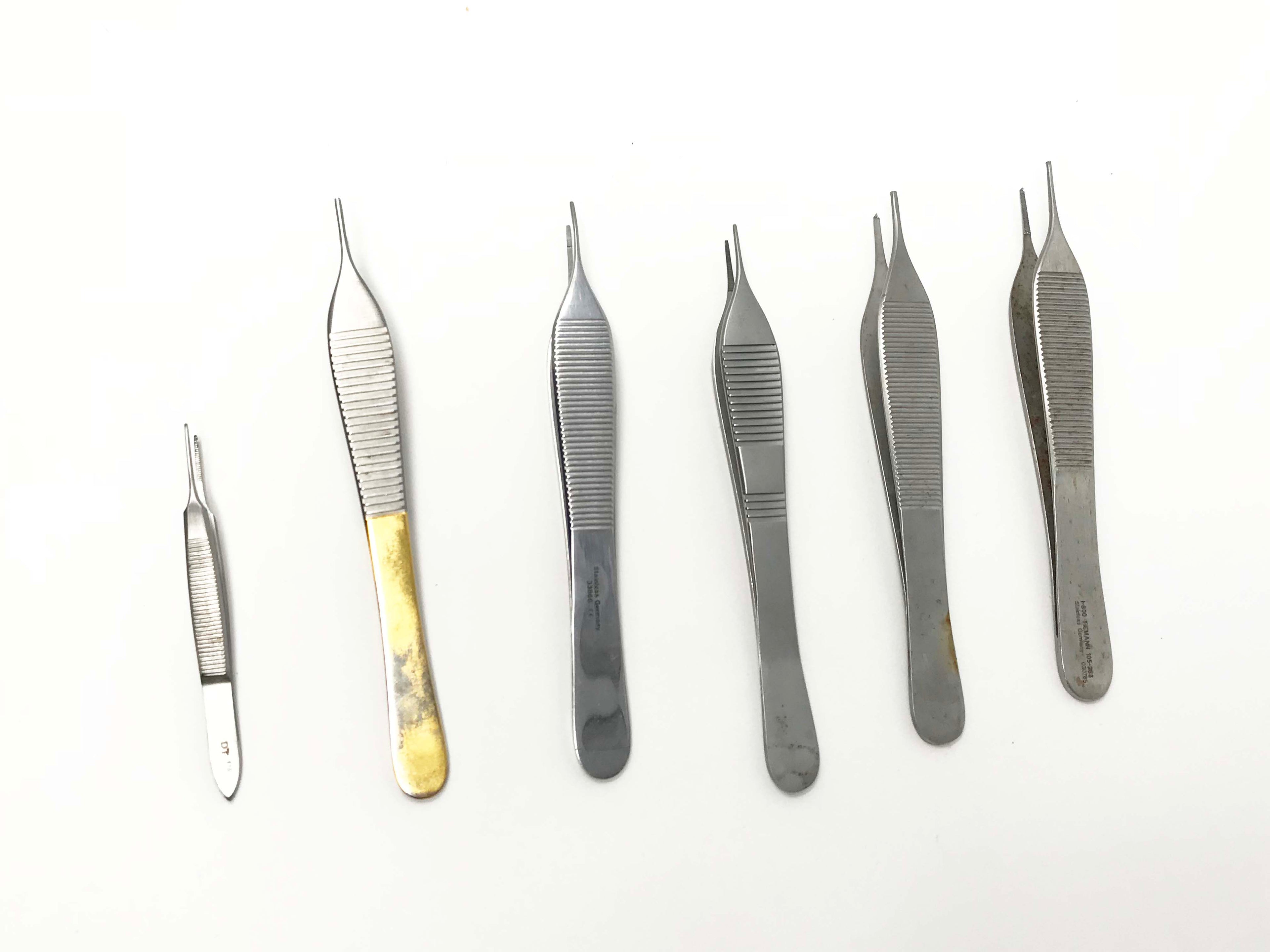 Assorted Stainless Steel Surgical Adson Tissue Forceps Tweezers Mouse Teeth 5pcs