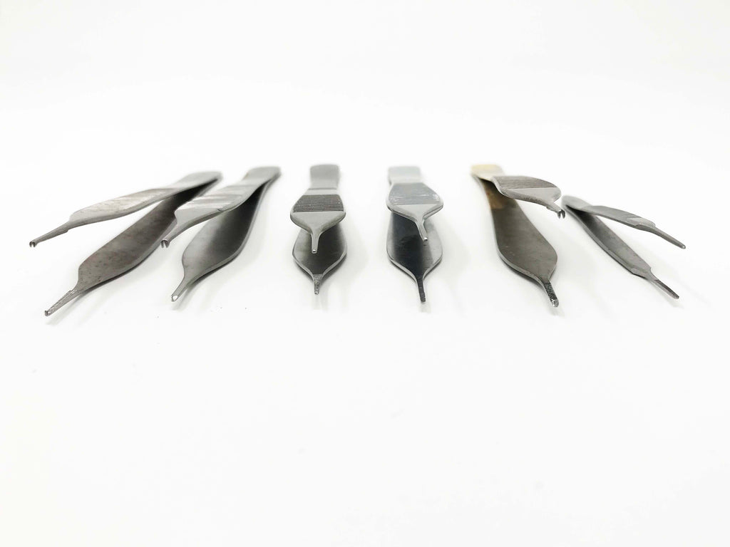 Assorted Stainless Steel Surgical Adson Tissue Forceps Tweezers Mouse Teeth 5pcs