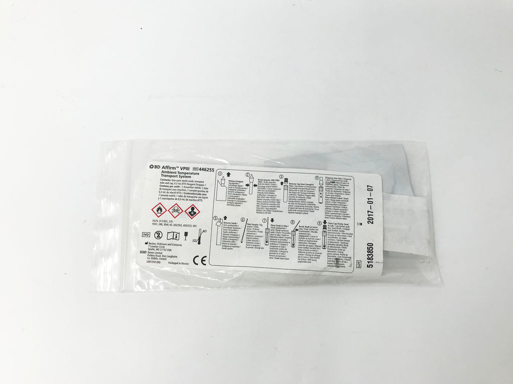 BD Affirm VPIII Microbe Identification Ambient Temperature Transport Kit 446255