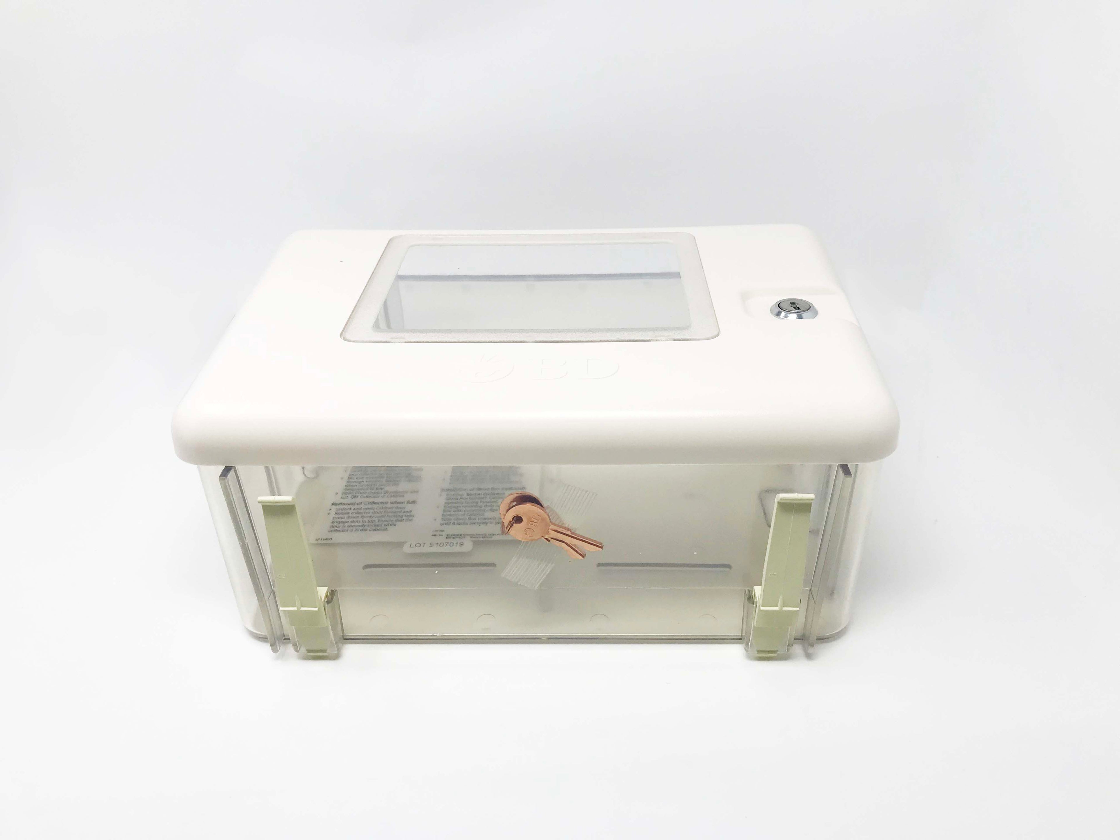 BD Patient Room Wall Mounted Sharps Disposal Collector Cabinet Small w/ Shield