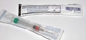 BD Safety-Lok 3 ml Luer-Lok Syringe 22g .7mm x 25mm 309596 - Needle Lot of 99