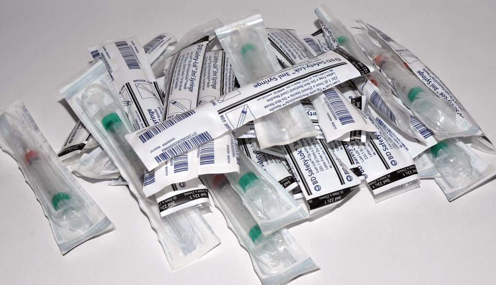 BD Safety-Lok 3 ml Luer-Lok Syringe 22g .7mm x 25mm 309596 - Needle Lot of 99