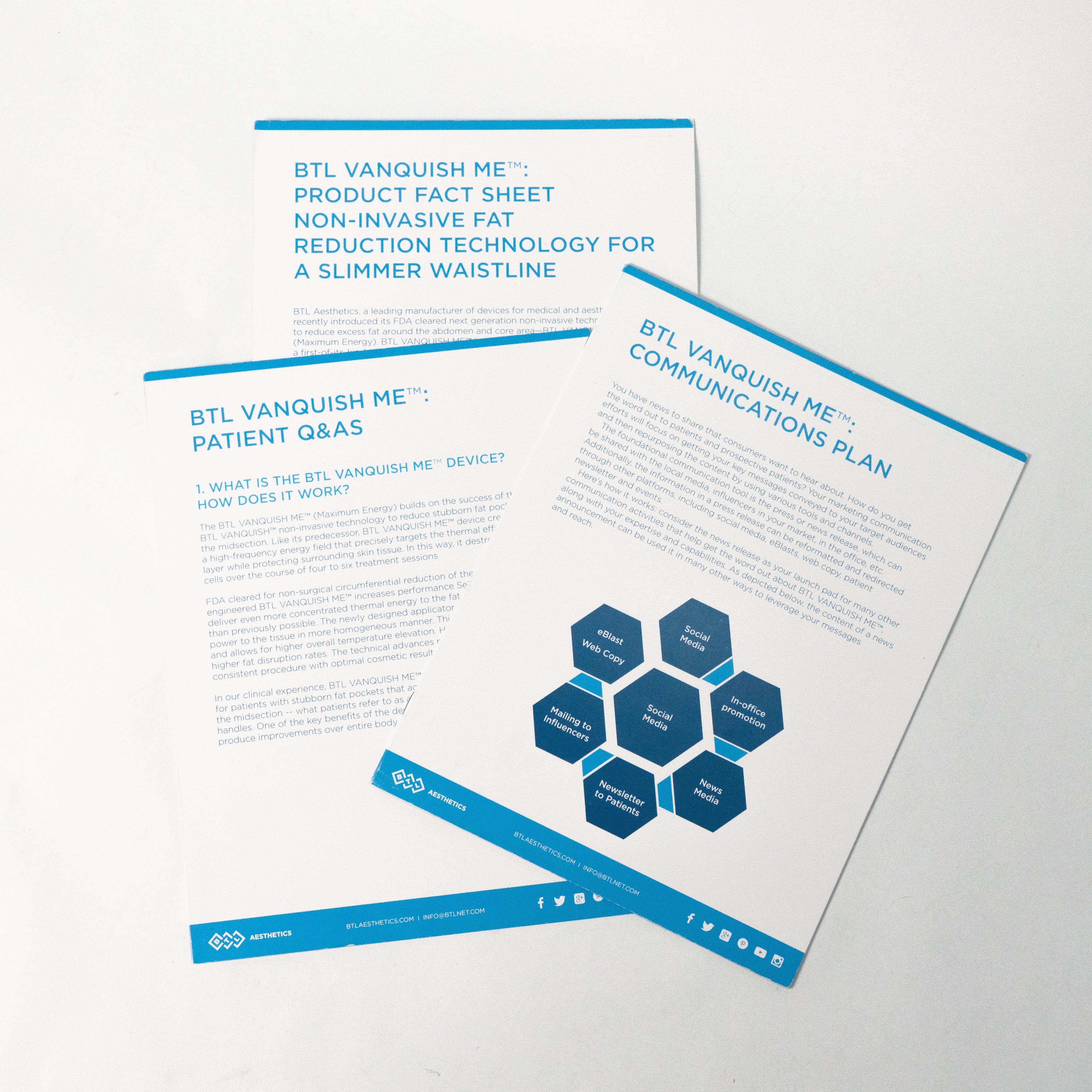 BTL AESTHETICS Marketing Material, Communication Plans & Patient Q&A's Cellutone