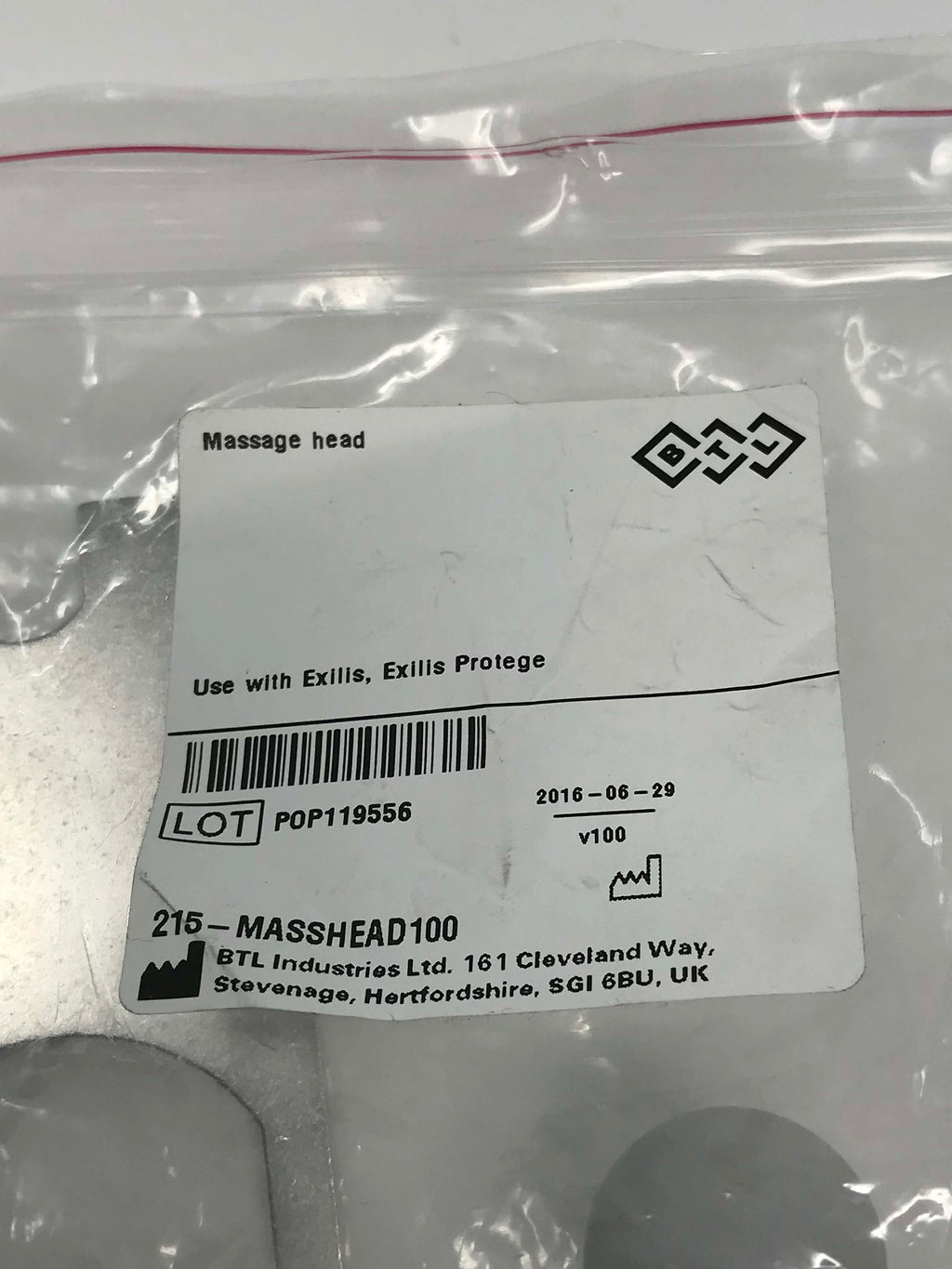 BTL Exilis Protege RF Skin Tightening Massage Head Attachment 215-MASSHEAD100