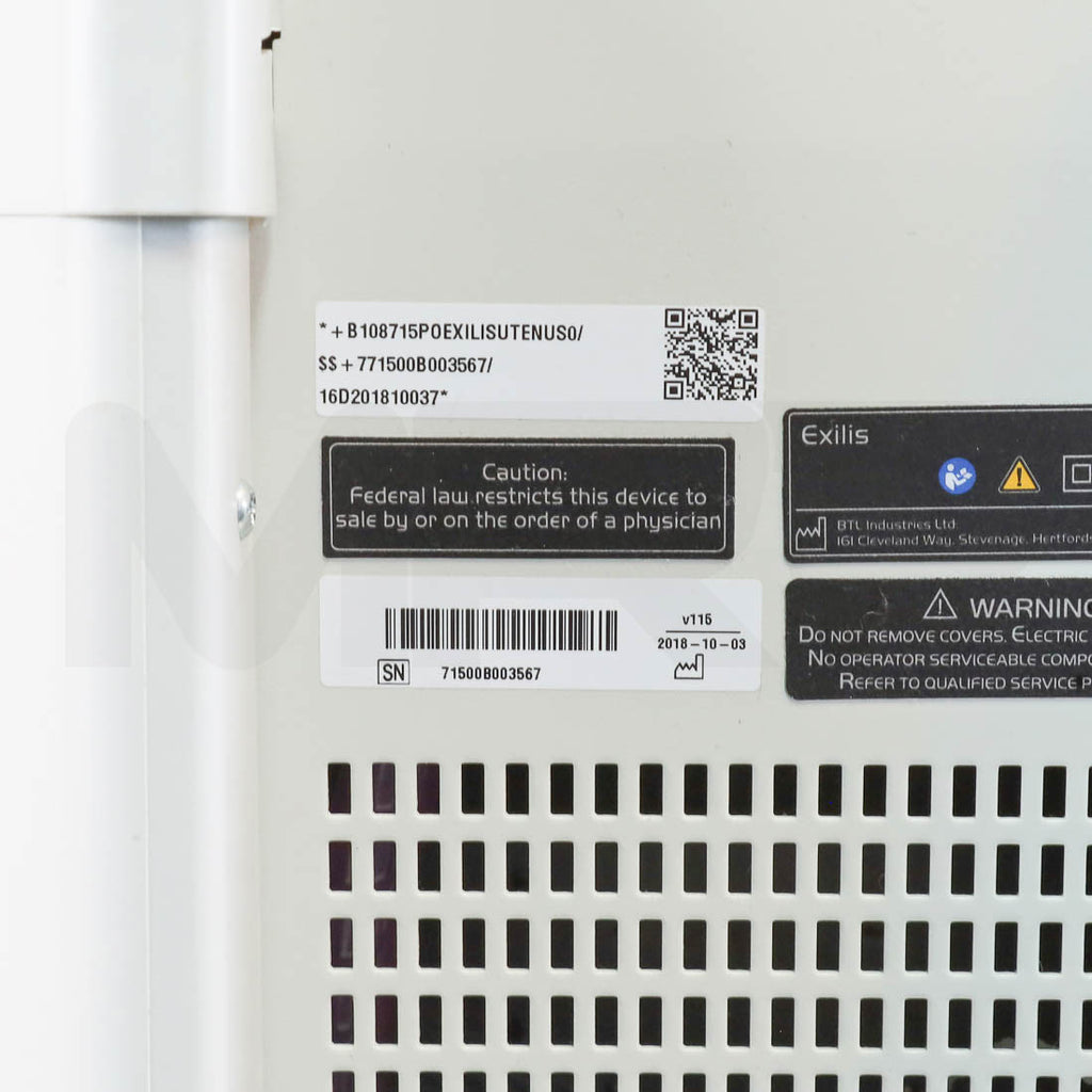 2018 BTL Exilis Ultra System Serial Label