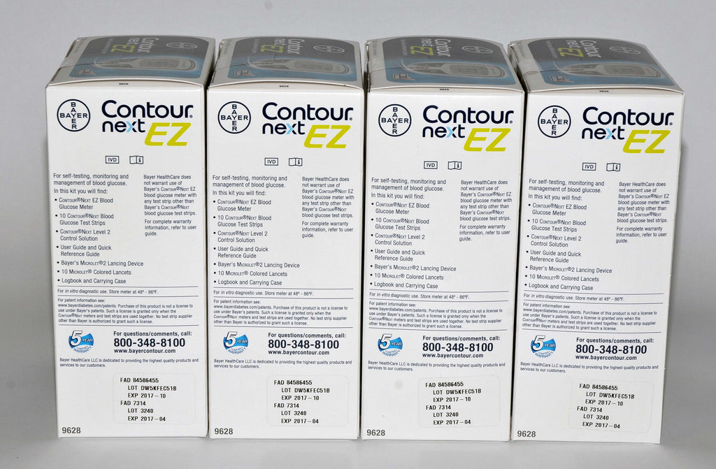 Bayer Contour Next 9628 EZ Blood Glucose Monitoring System (EXP 04/17) Qty: 4