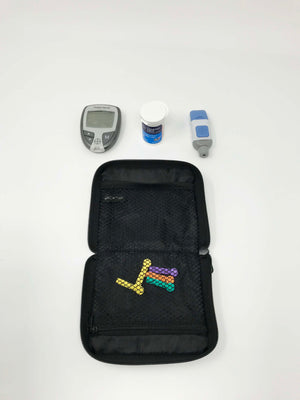 Bayer Contour Next EZ Blood Glucose Meter 9628 mg/dL Travel Kit Strips Lancets