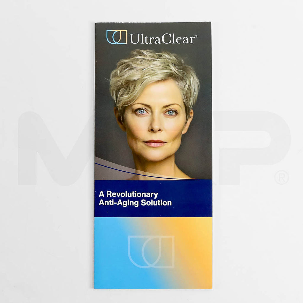 Acclaro UltraClear "Revolutionary Anti-Aging Solution" Marketing Brochures Front