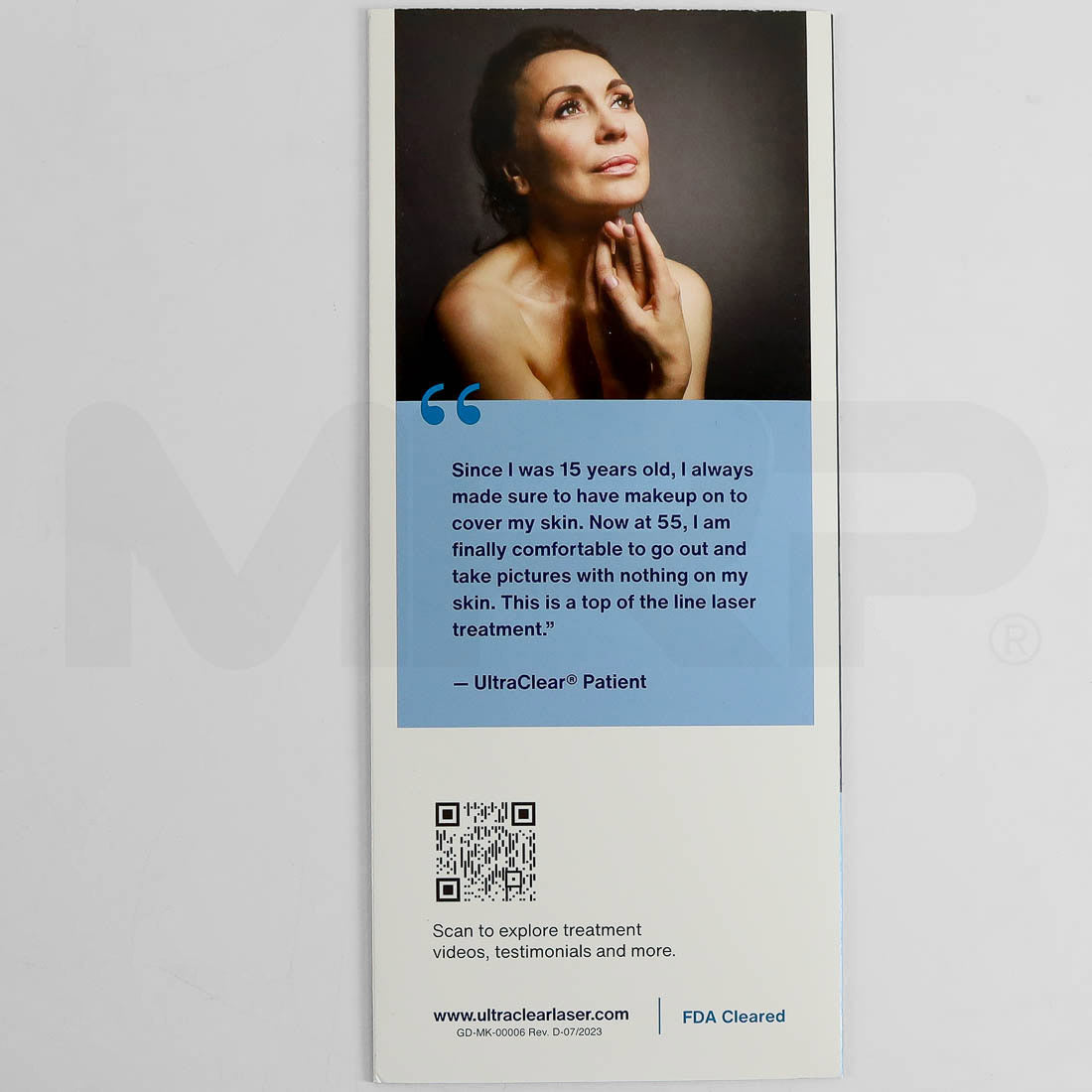 Acclaro UltraClear "Revolutionary Anti-Aging Solution" Marketing Brochures Back