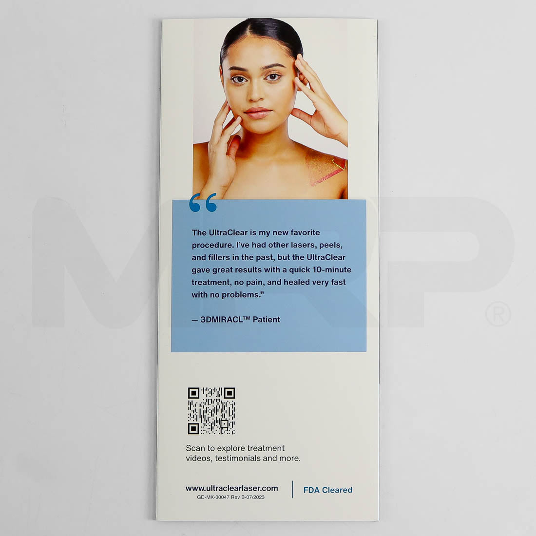 Acclaro UltraClear 3DMiracl "Revolutionary Anti-Aging Solution" Brochure Back