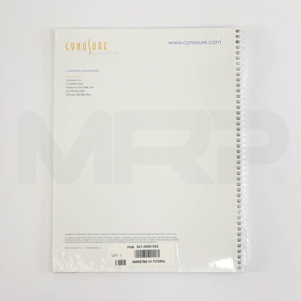 Cynosure RevLite Marketing Office Reference Manual Back