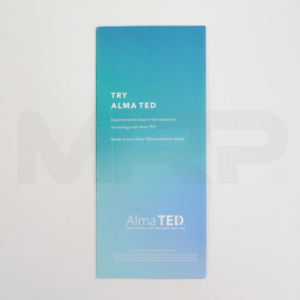 Alma TED "No Discomfort No Trauma" Marketing Patient Brochure Back