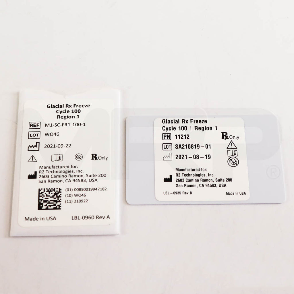 Glacial Rx Freeze Smart Card Cycle 100 Region 1 Labels