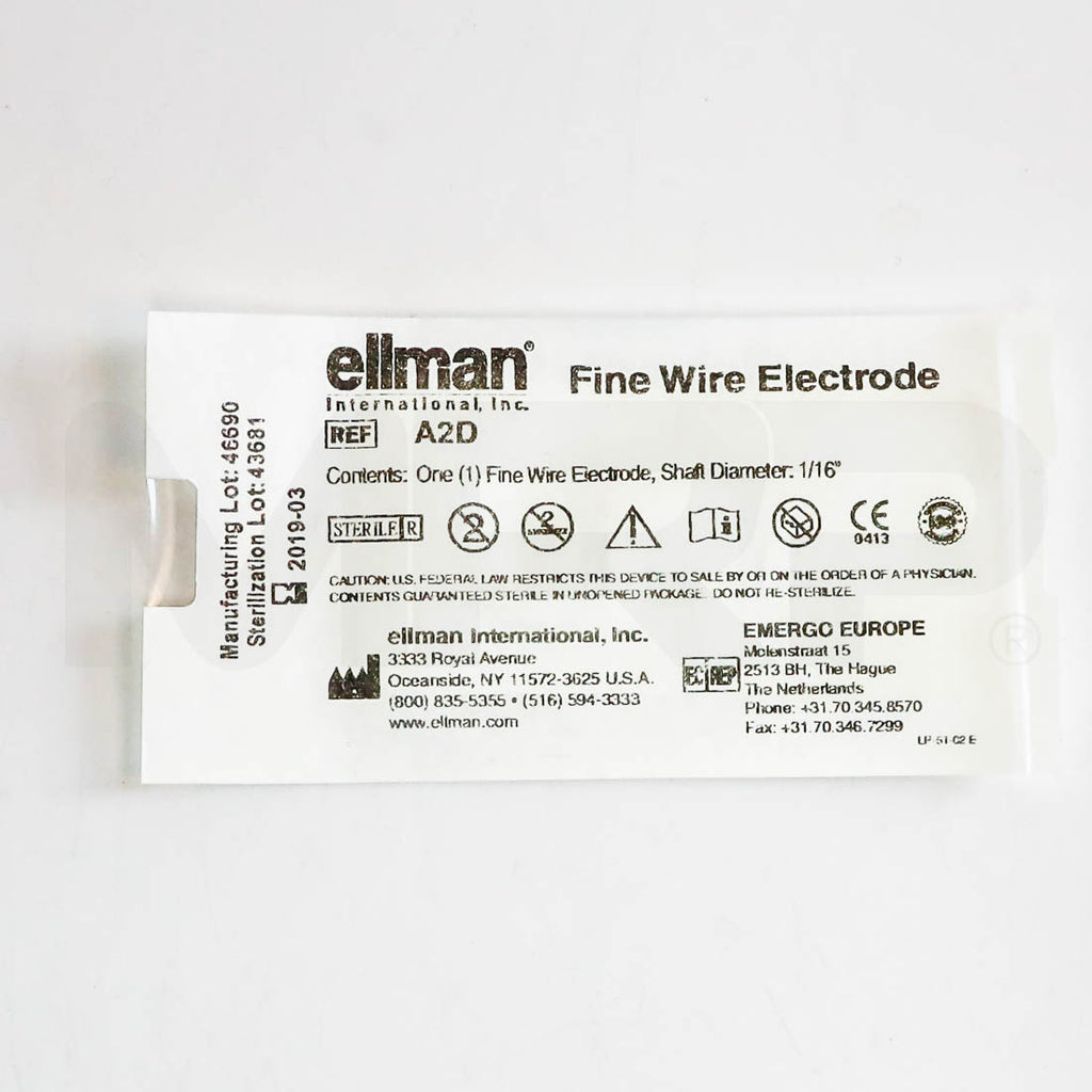 Ellman 1/16" Shaft Assortment Medical Electrode Back