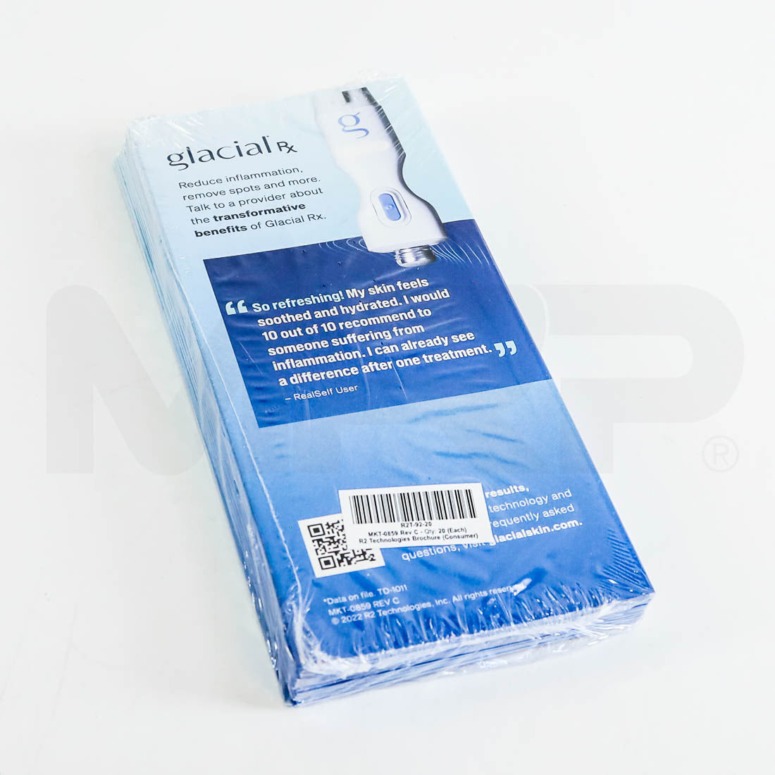 Glacial Rx "Reset Skin From Within" Marketing Patient Brochure Back