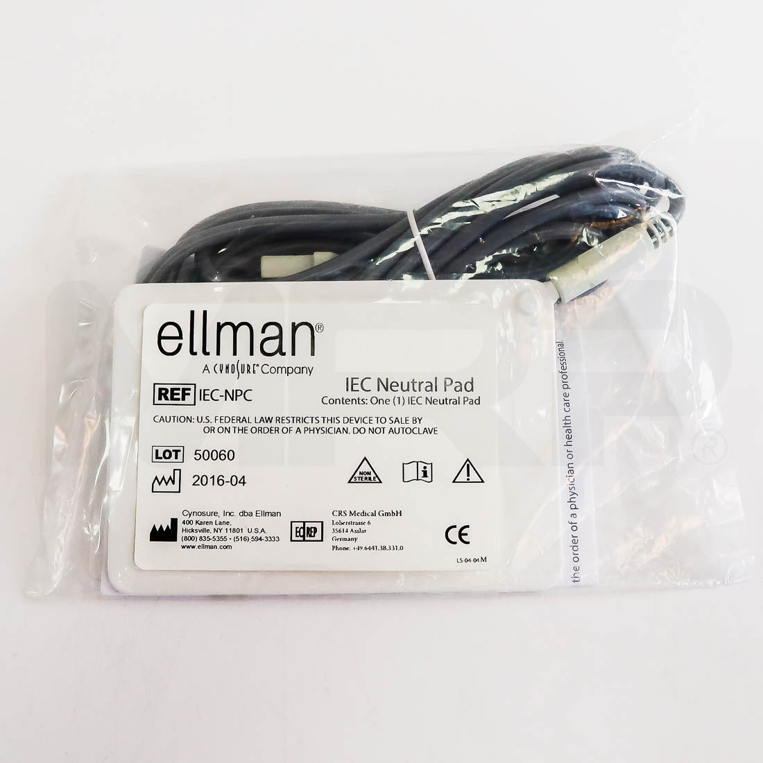 Cynosure Ellman Reusable IEC Neutral Pad IEC-NPC